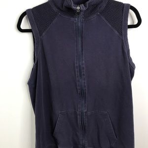 Fabletics Temecula Vest Cobalt Blue Mesh Full Sz M